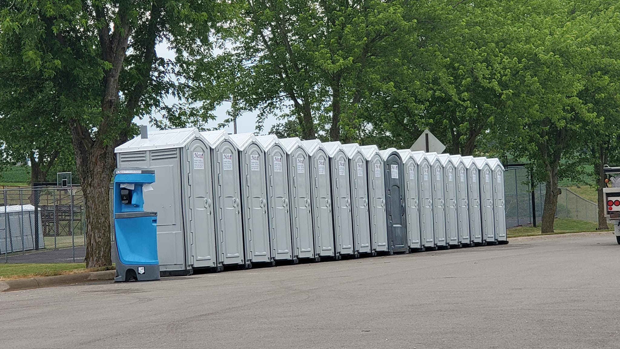 Multiple Porta Potties for Large Events